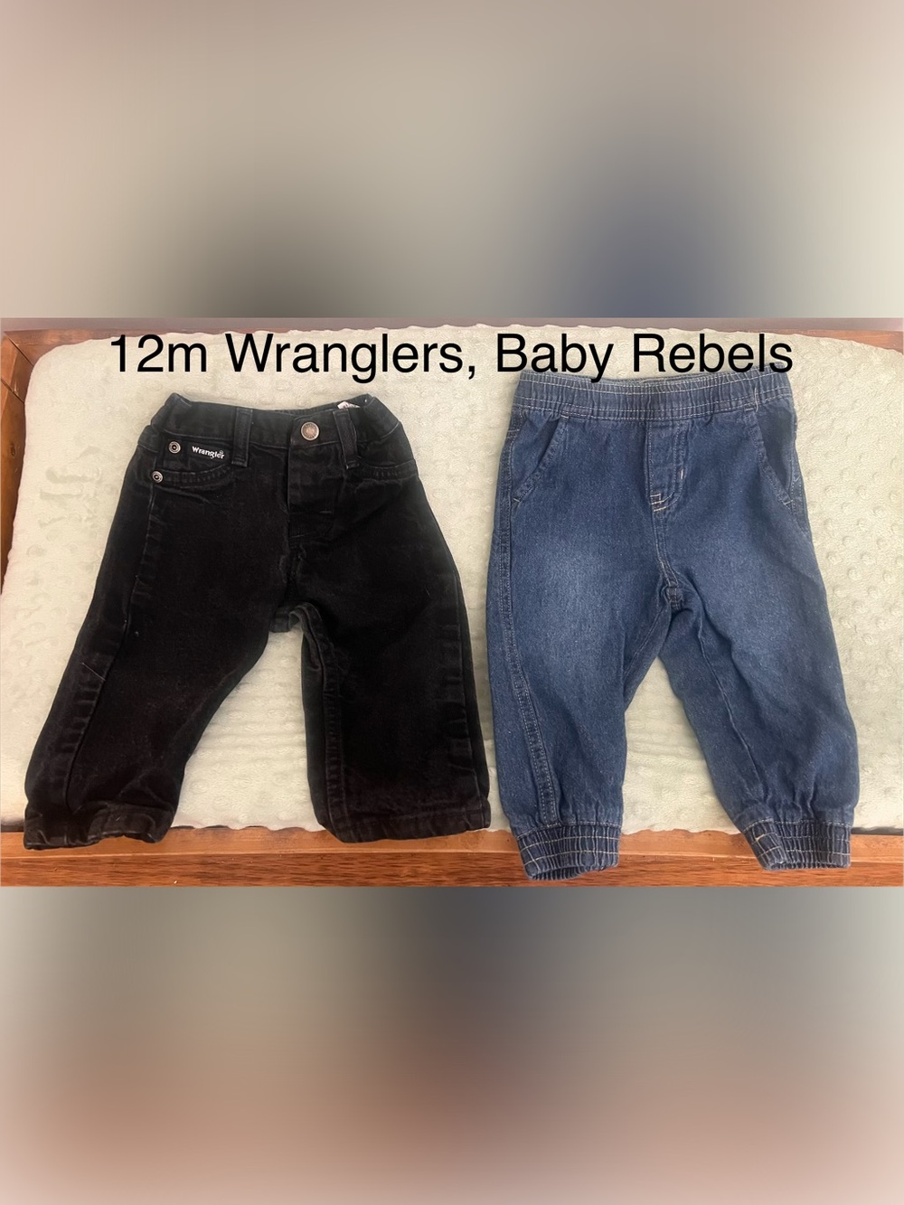 Wrangler Kids Black Jeans & Blue Denim Joggers